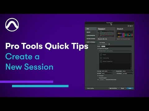 Starting new session in Pro Tools